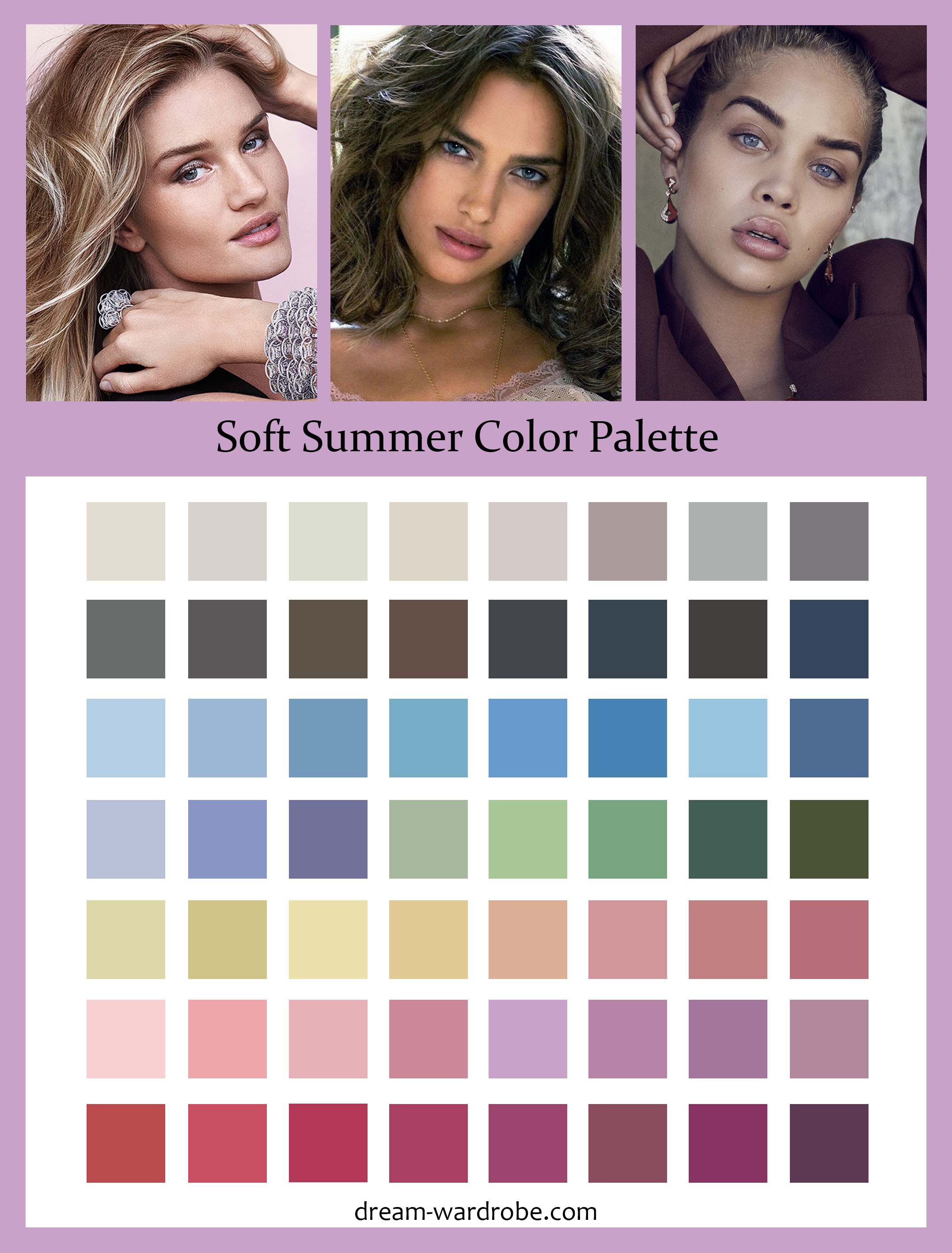 Soft Summer Color Palette and Wardrobe Guide